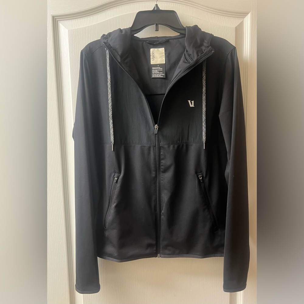 VUORI Black Zip-Up Hoodie, Men’s Size Small